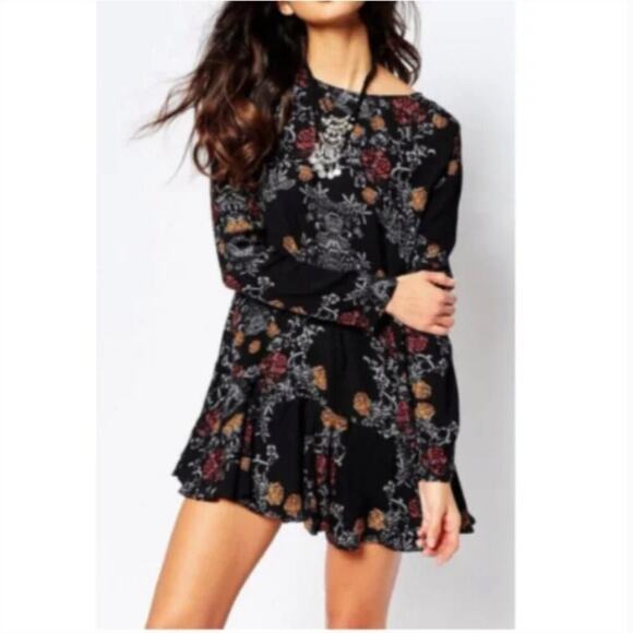 Free People Smooth Talker Floral Print Tunic Dress - Picture 2 of 8